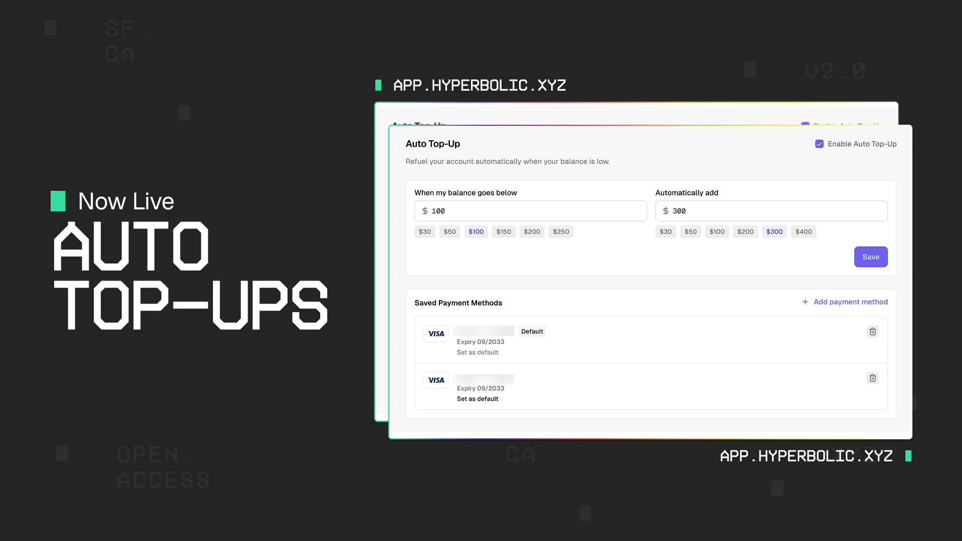 Auto Top Ups